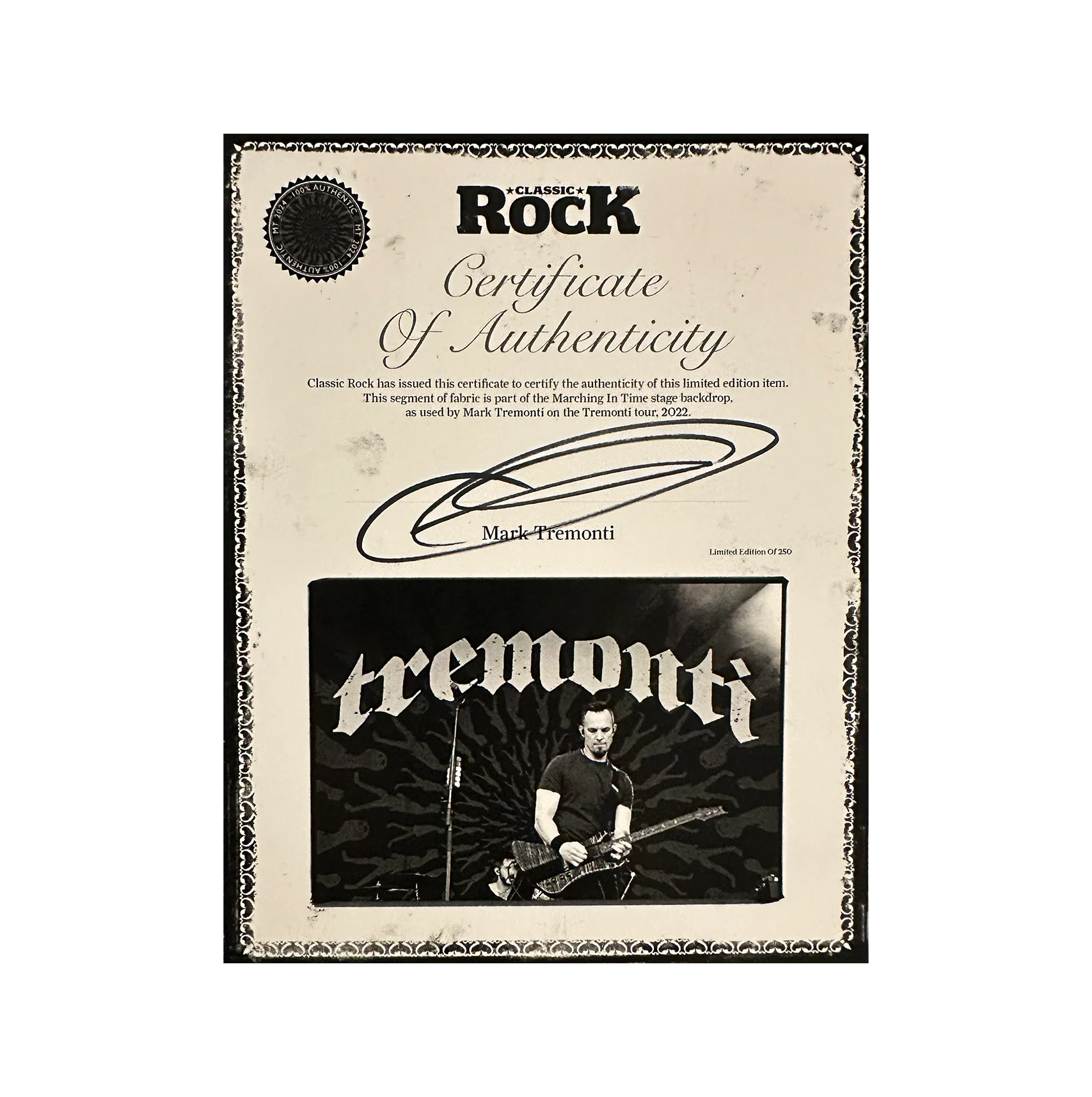 Issue #336 (Mark Tremonti): Magazine + Exclusive Backdrop Piece w/ Signed Certificate - Image 4